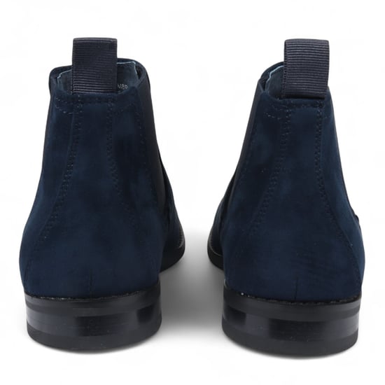 Herren Chelsea Boots aus Wildleder in Marineblau, mit echtem Leder gefüttert, Slip-On - Image 5