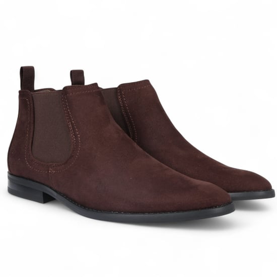Herren Bown Wildleder Chelsea Boots Echtlederfutter Slip-On - Image 2