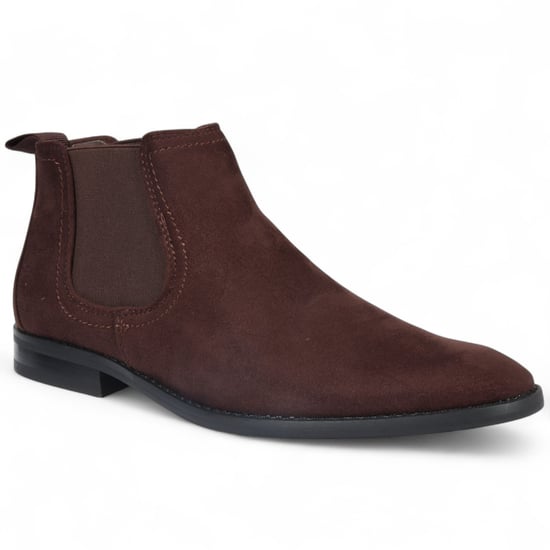 Herren Bown Wildleder Chelsea Boots Echtlederfutter Slip-On - Image 3