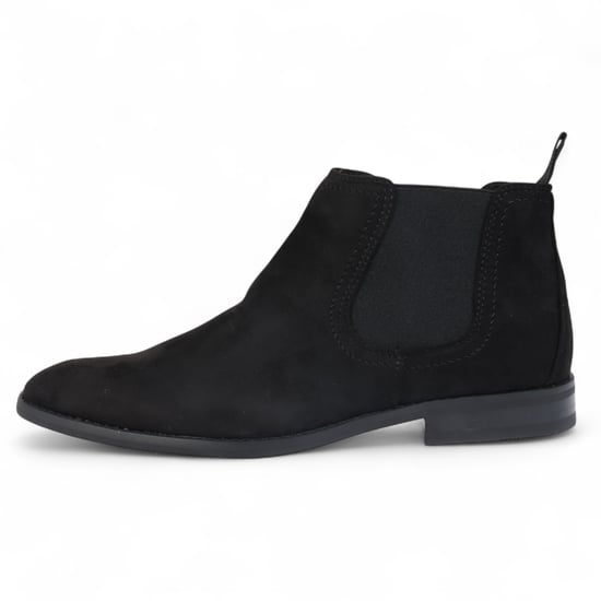 Herren Chelsea Boots aus schwarzem Wildleder mit echtem Lederfutter zum Hineinschlüpfen - Image 1