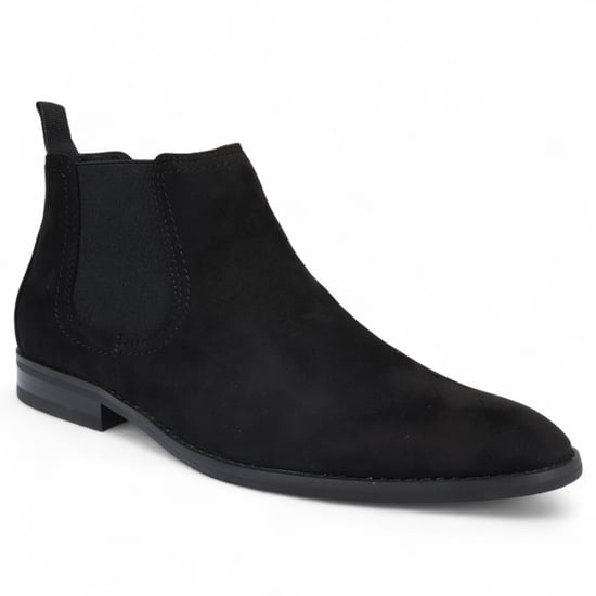 Herren Chelsea Boots aus schwarzem Wildleder mit echtem Lederfutter zum Hineinschlüpfen - Image 3