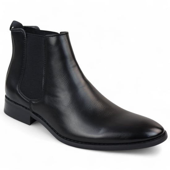 Schwarze Chelsea-Slipper-Office-Stiefeletten für Herren - Image 2