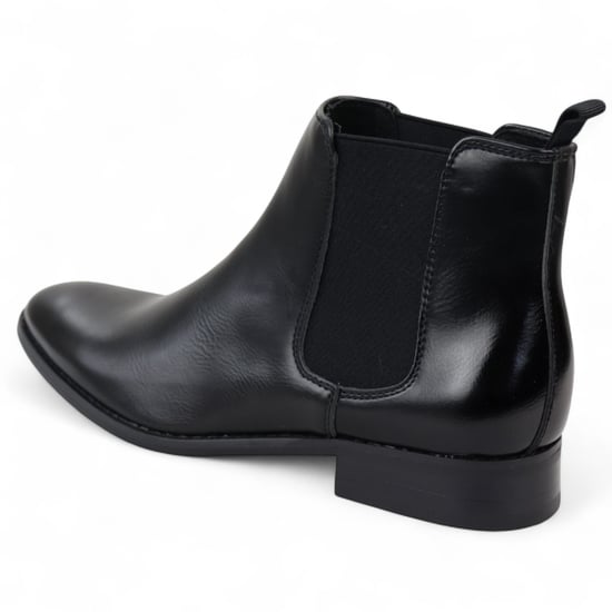 Schwarze Chelsea-Slipper-Office-Stiefeletten für Herren - Image 4