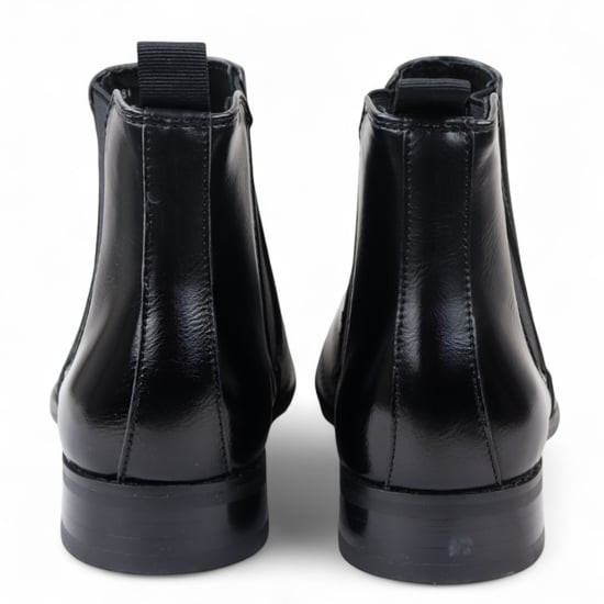 Schwarze Chelsea-Slipper-Office-Stiefeletten für Herren - Image 5