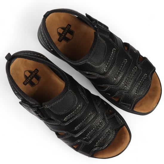 Schwarze, leichte, lässige Sandalen für Herren mit offener Zehenpartie - Image 5