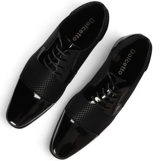 Formelle Oxford-Derby-Schuhe aus schwarzem Leder für Herren - Image 5