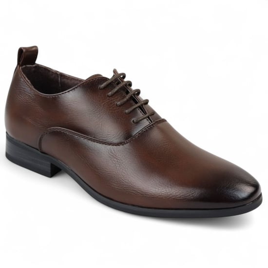 Braune klassische Oxford-Derby-Schuhe zum Schnüren für Herren - Image 2