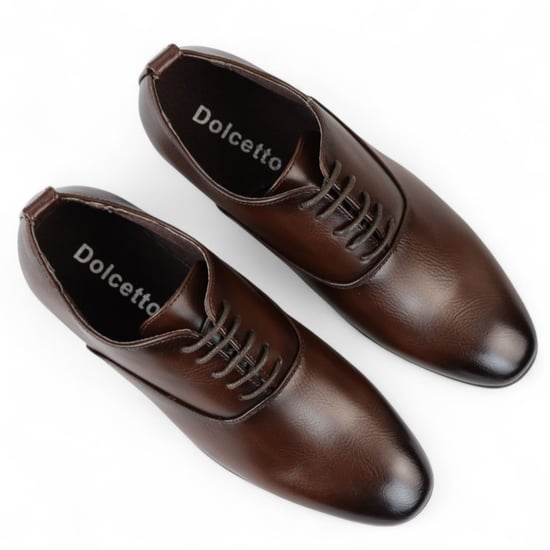 Braune klassische Oxford-Derby-Schuhe zum Schnüren für Herren - Image 4