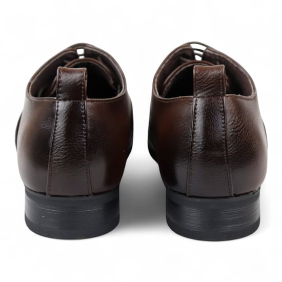 Braune klassische Oxford-Derby-Schuhe zum Schnüren für Herren - Image 6