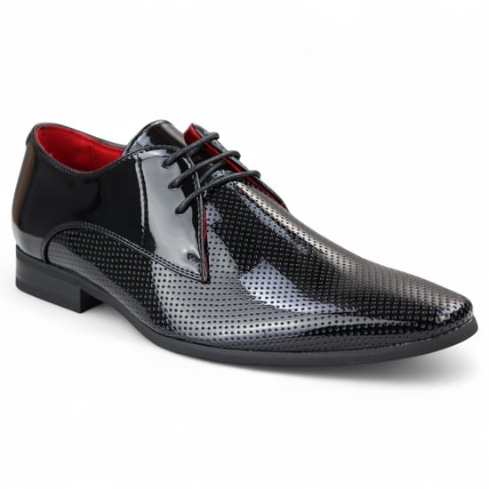 Schwarze formelle Schnürschuhe mit spitzer Zehenpartie für Herren - Image 2