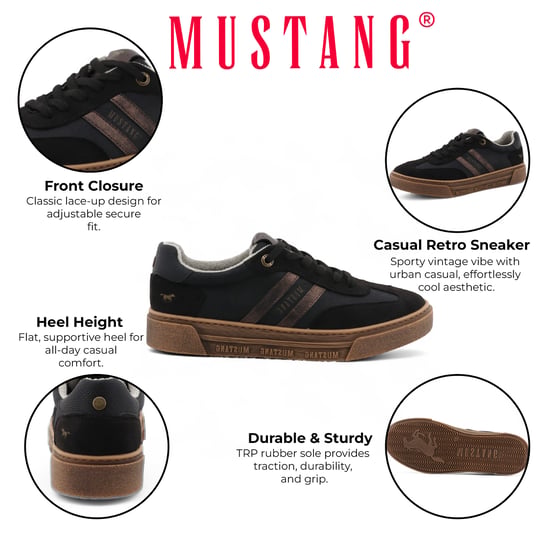 Mustang Damen Sneaker Street Plateau Schwarz - Image 2