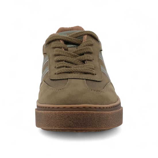 Mustang Damen Olivgrün Street Plateau Sneakers Schuhe - Image 4