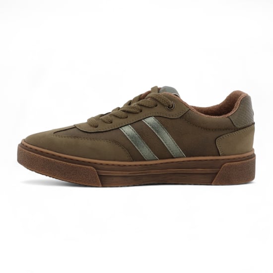 Mustang Damen Olivgrün Street Plateau Sneakers Schuhe - Image 5