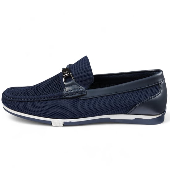 Leichte, atmungsaktive Slipper aus Mesh für Herren in Marineblau - Image 1