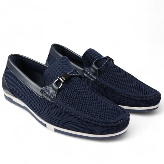 Leichte, atmungsaktive Slipper aus Mesh für Herren in Marineblau - Image 2