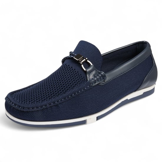 Leichte, atmungsaktive Slipper aus Mesh für Herren in Marineblau - Image 3