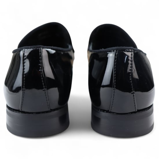 Elegante schwarze Slipper für Herren mit Lederfutter und Samt-Schlupfschuhen - Image 5