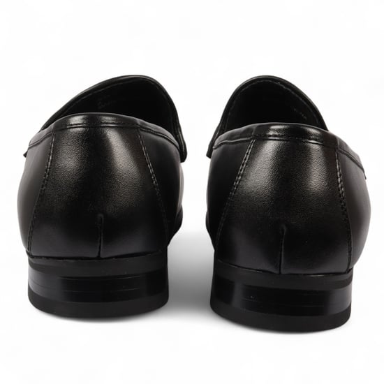 Schwarze Herren-Loafer mit goldener Schnalle, elegante Slip-On-Schuhe - Image 3