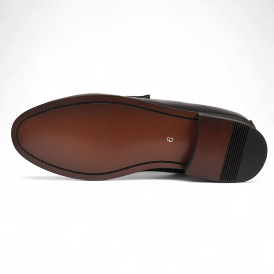 Schwarze Herren-Loafer mit goldener Schnalle, elegante Slip-On-Schuhe - Image 6