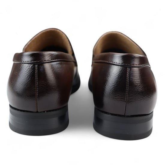 Herren Slip-On Loafers Braun Ledergefüttert Elegante Schuhe - Image 4
