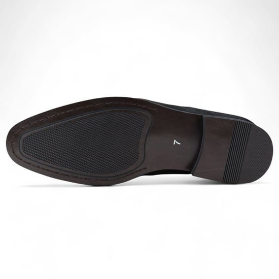 Herren Mokassin Loafer aus schwarzem Wildleder, elegante Slipper - Image 5