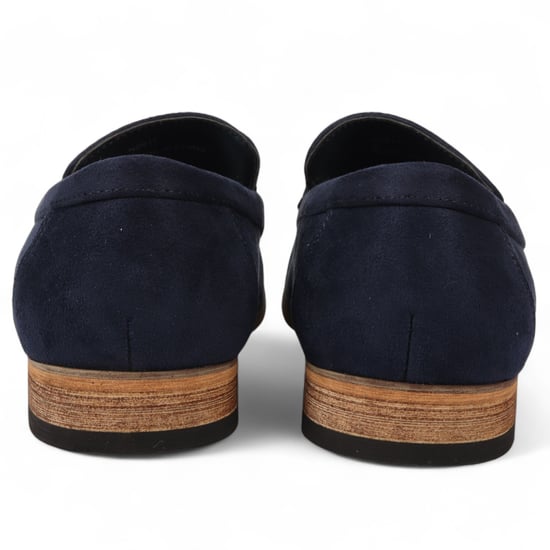 Herren-Loafer aus Wildleder in Marineblau, leichte Slip-On-Freizeitschuhe - Image 4