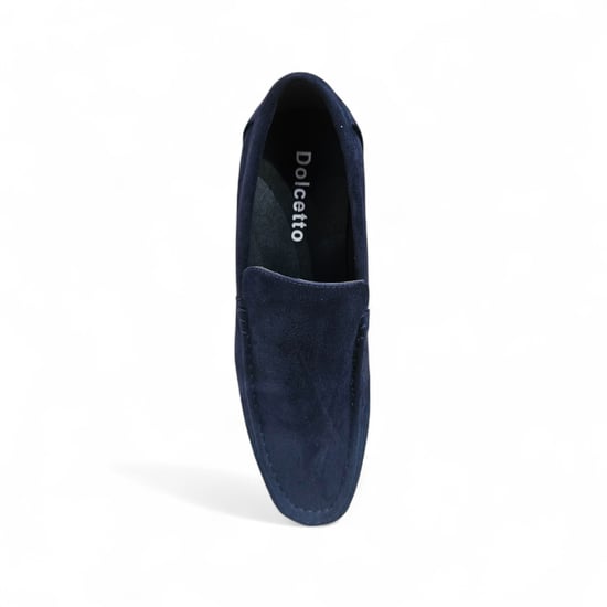 Herren-Loafer aus Wildleder in Marineblau, leichte Slip-On-Freizeitschuhe - Image 5