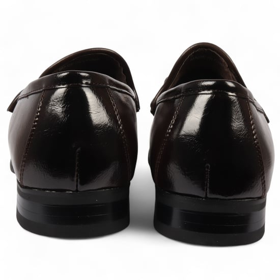 Braune Herren-Loafer mit goldener Schnalle, elegante Slipper - Image 4