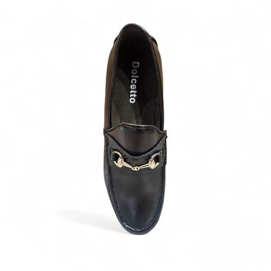Braune Herren-Loafer mit goldener Schnalle, elegante Slipper - Image 6