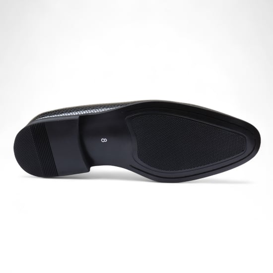 Herren Schwarze formelle Quasten-Loafer Slip-On-Lederschuhe - Image 6