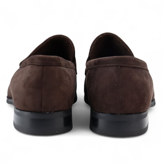 Herren Mokassin Loafer aus braunem Wildleder, elegante Slipper - Image 4