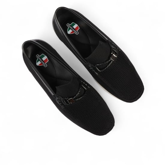 Schwarze, leichte Slipper aus Mesh für Herren, atmungsaktiv - Image 4