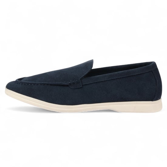 Robuste Slip-On-Loafer für Herren in Marineblau mit gepolsterter Innensohle - Image 1