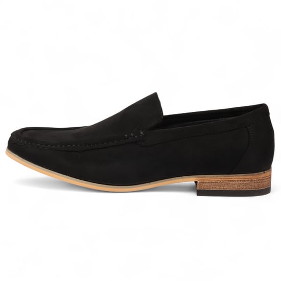 Herren Loafer aus schwarzem Wildleder, leichte Slip-On-Freizeitschuhe - Image 1