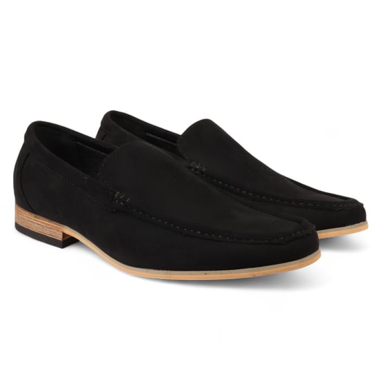 Herren Loafer aus schwarzem Wildleder, leichte Slip-On-Freizeitschuhe - Image 2