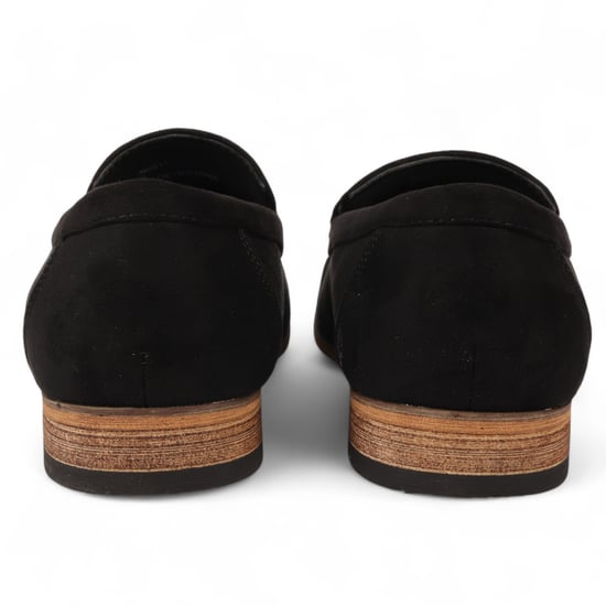 Herren Loafer aus schwarzem Wildleder, leichte Slip-On-Freizeitschuhe - Image 4