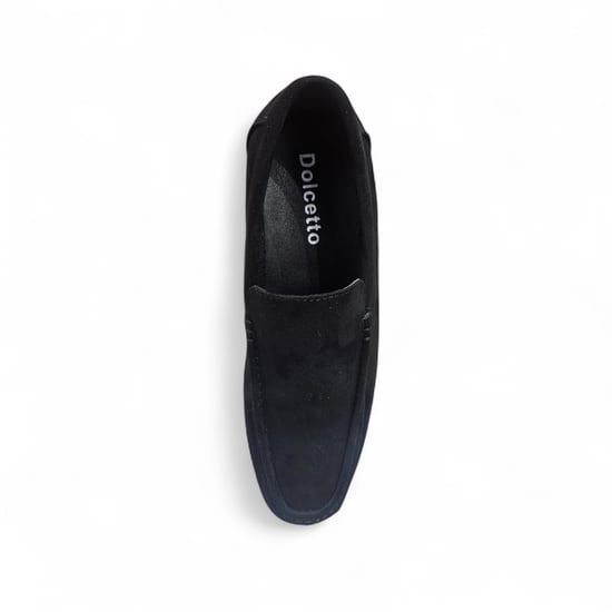 Herren Loafer aus schwarzem Wildleder, leichte Slip-On-Freizeitschuhe - Image 5