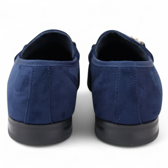 Herren-Mokassins aus Wildleder mit Lederfutter in Marineblau - Image 6