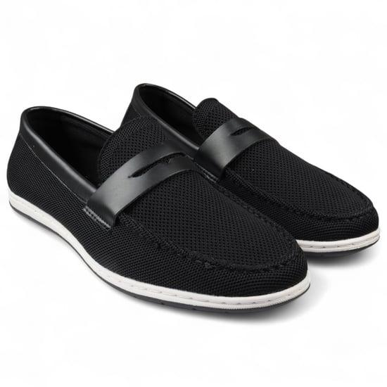 Atmungsaktive Slipper für Herren in Schwarz, leicht - Image 2