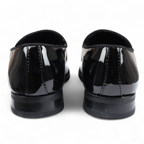 Herren Loafer aus schwarzem Samt mit Quaste, formelle Lackschuhe - Image 4