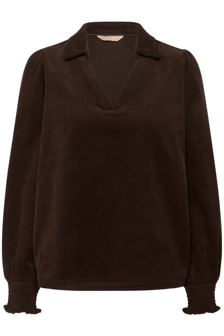 Langarm-Bluse CUrhaena Relaxed fit dark brown - Image 4