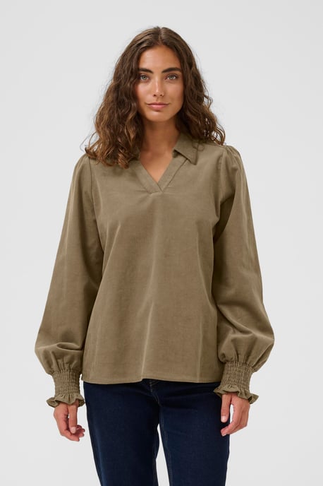 Langarm-Bluse CUrhaena Relaxed fit brown - Image 3