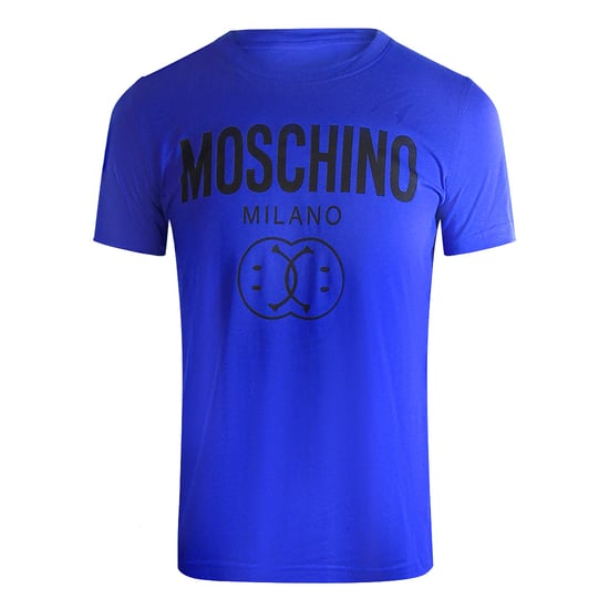 Moschino - T-shirt Mit Doppel-smiley In Blau - Image 1