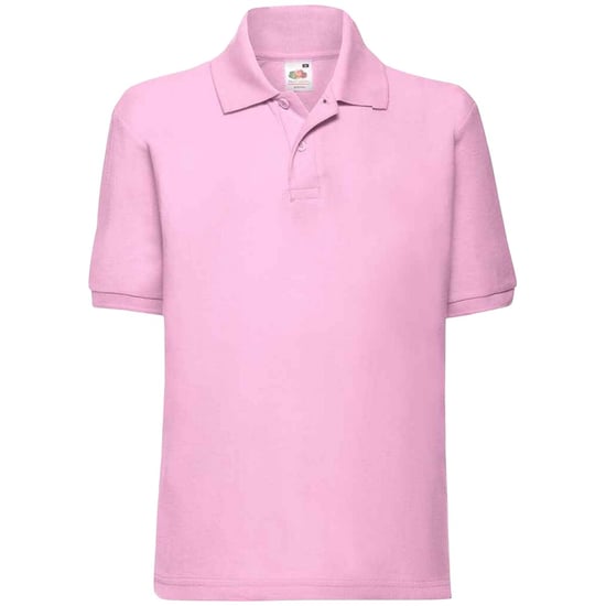 Fruit of the Loom Kinder Poly/Baumwolle Pique Polo Shirt (Hellrosa) - Image 1