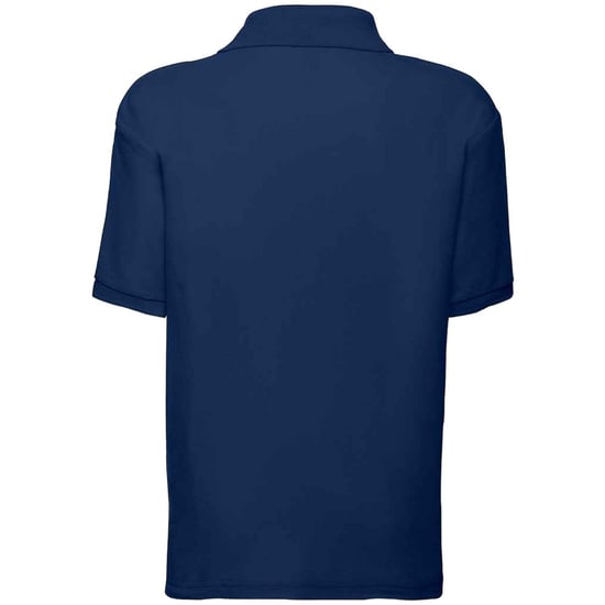 Fruit of the Loom Kinder Poly/Baumwolle Pique Polo Shirt (Marineblau) - Image 2