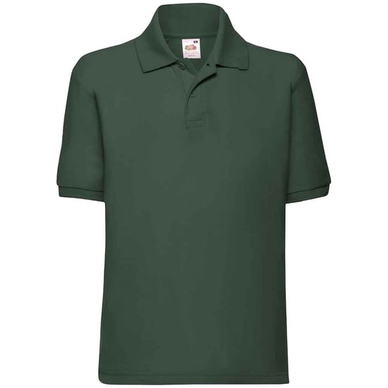 Fruit of the Loom Kinder Poly/Baumwolle Pique Polo Shirt (Flaschengrün) - Image 1