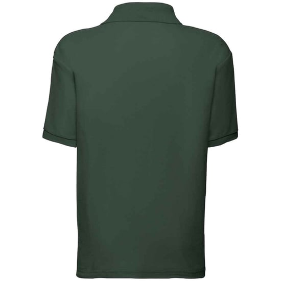 Fruit of the Loom Kinder Poly/Baumwolle Pique Polo Shirt (Flaschengrün) - Image 2