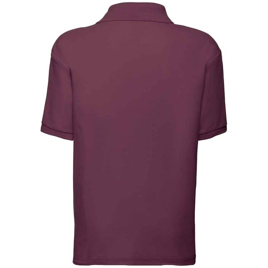 Fruit of the Loom Kinder Poly/Baumwolle Pique Polo Shirt (Burgunderrot) - Image 2