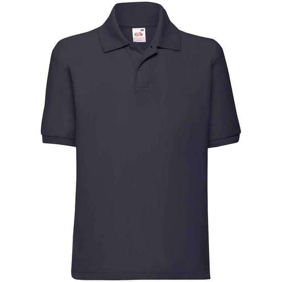 Fruit of the Loom Kinder Poly/Baumwolle Pique Polo Shirt (Dunkles Marineblau) - Image 1