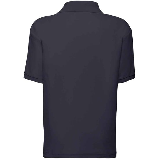 Fruit of the Loom Kinder Poly/Baumwolle Pique Polo Shirt (Dunkles Marineblau) - Image 2